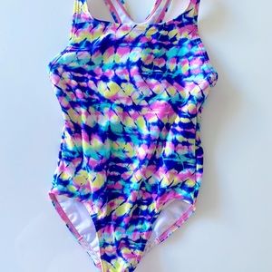 Girls Speedo Size 7-8 One Piece Swimsuit